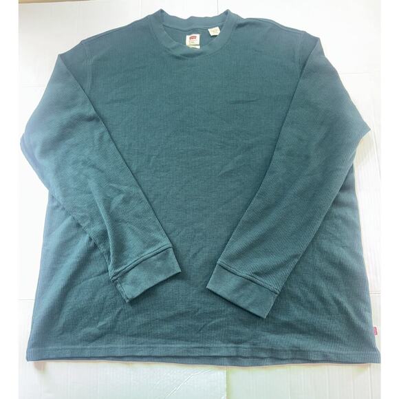 Levis Men Green Long Sleeve Crew Neck Thermal Shirt Size XXL - Picture 1 of 12